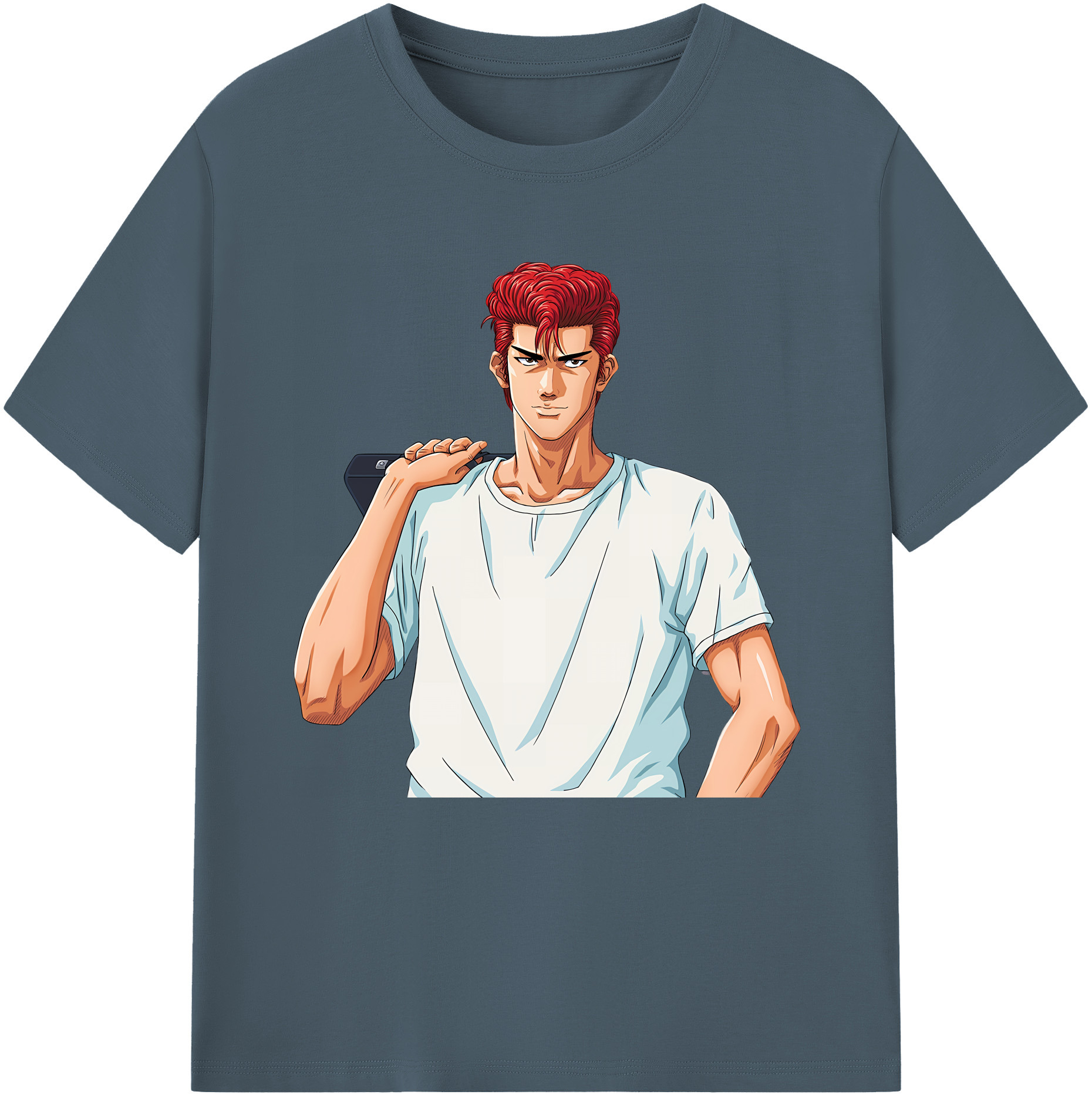 SLAM DUNK／スラムダンク 綿100％半袖Tシャツ（フロントプリント）